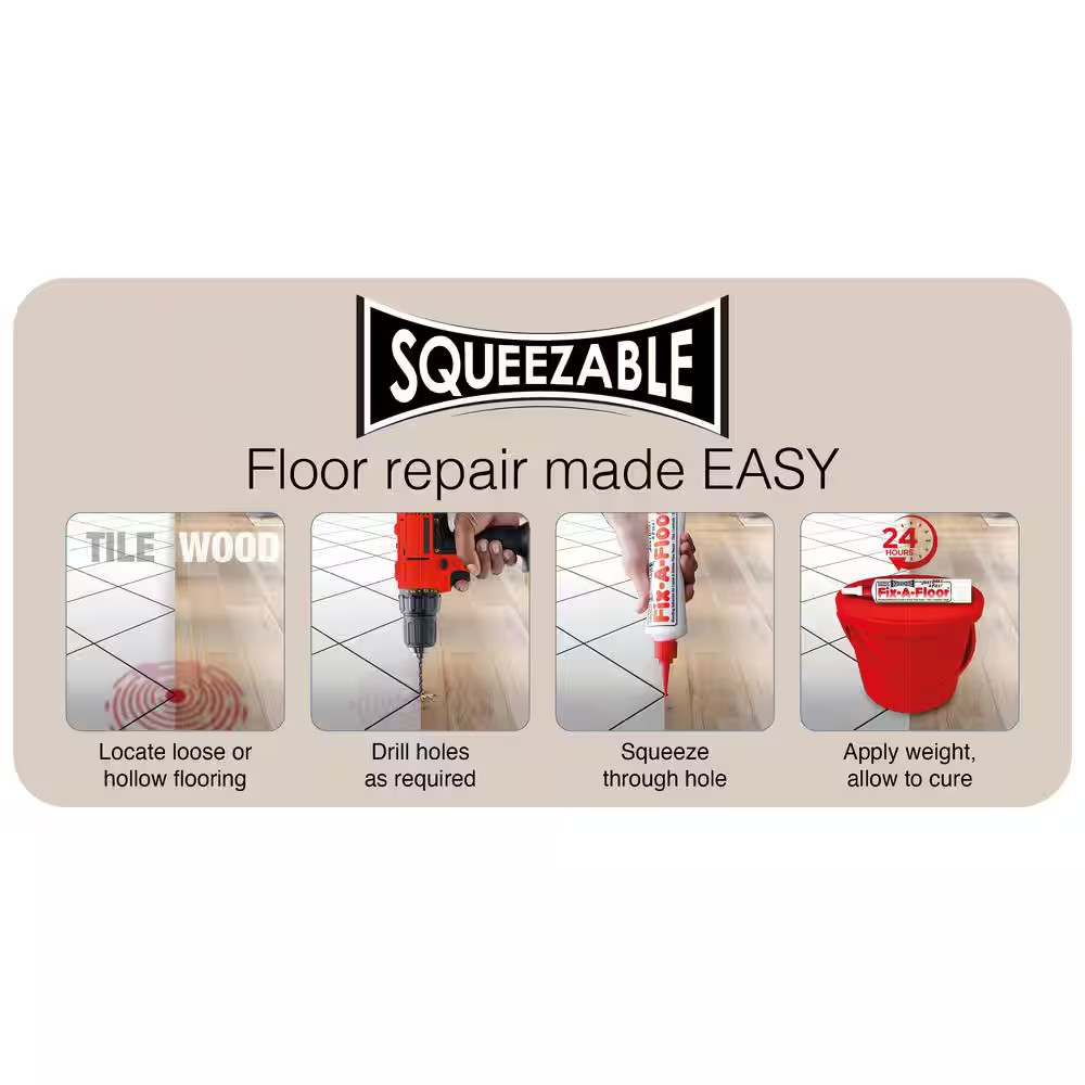 Squeeze Tube 10.1 Oz. Lb. Floor Patch Underlayment for Patching/Repair of Loose