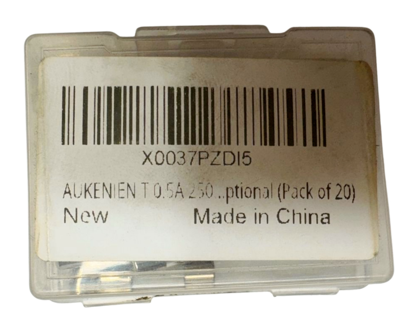 (Pack of 18) Aukenien T0.5AL250V Slow Blow Glass Fuses, 5mm x 20mm, 250V, T0.5A