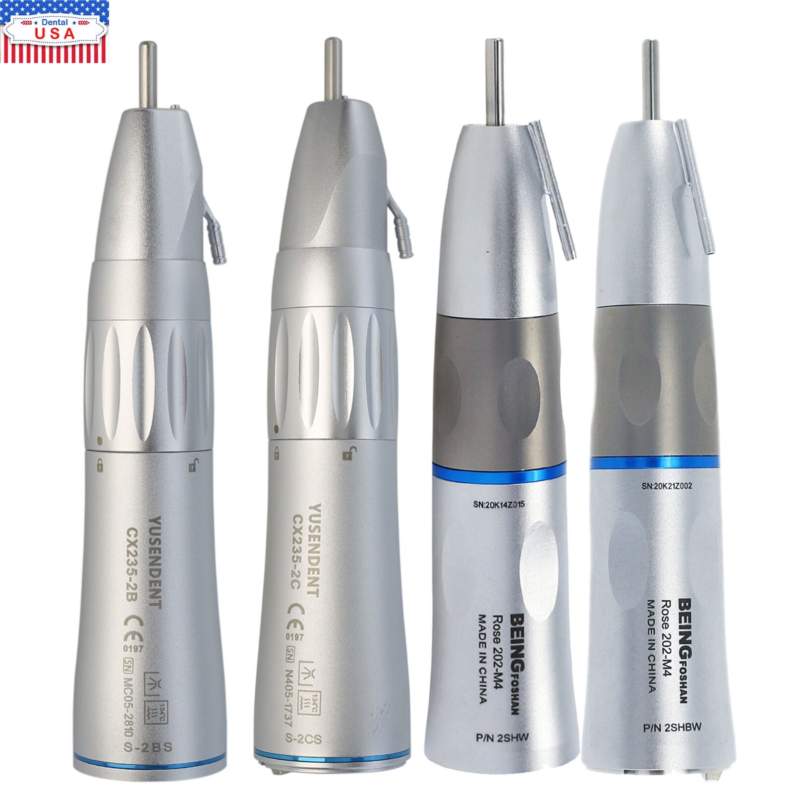 COXO Dental Surgical Straight Handpiece 1:1 Implant Nose Cone Fiber Optic CX235