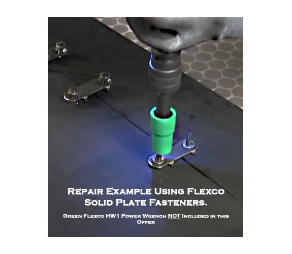 Genuine Flexco 140C Pail of 100 | Style 140 Quick Fit Bolt Solid Plate Fasteners