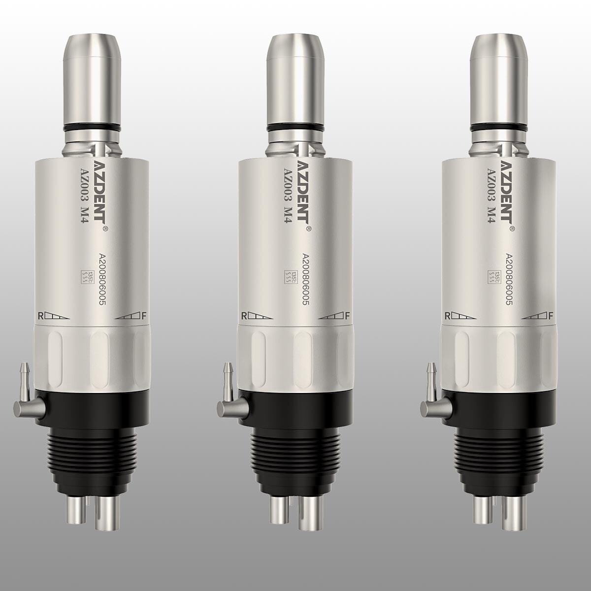 Dental Low Speed Handpiece Air Motor 4 Hole Gear Ratio 1:1 Direct Drive 20000RPM