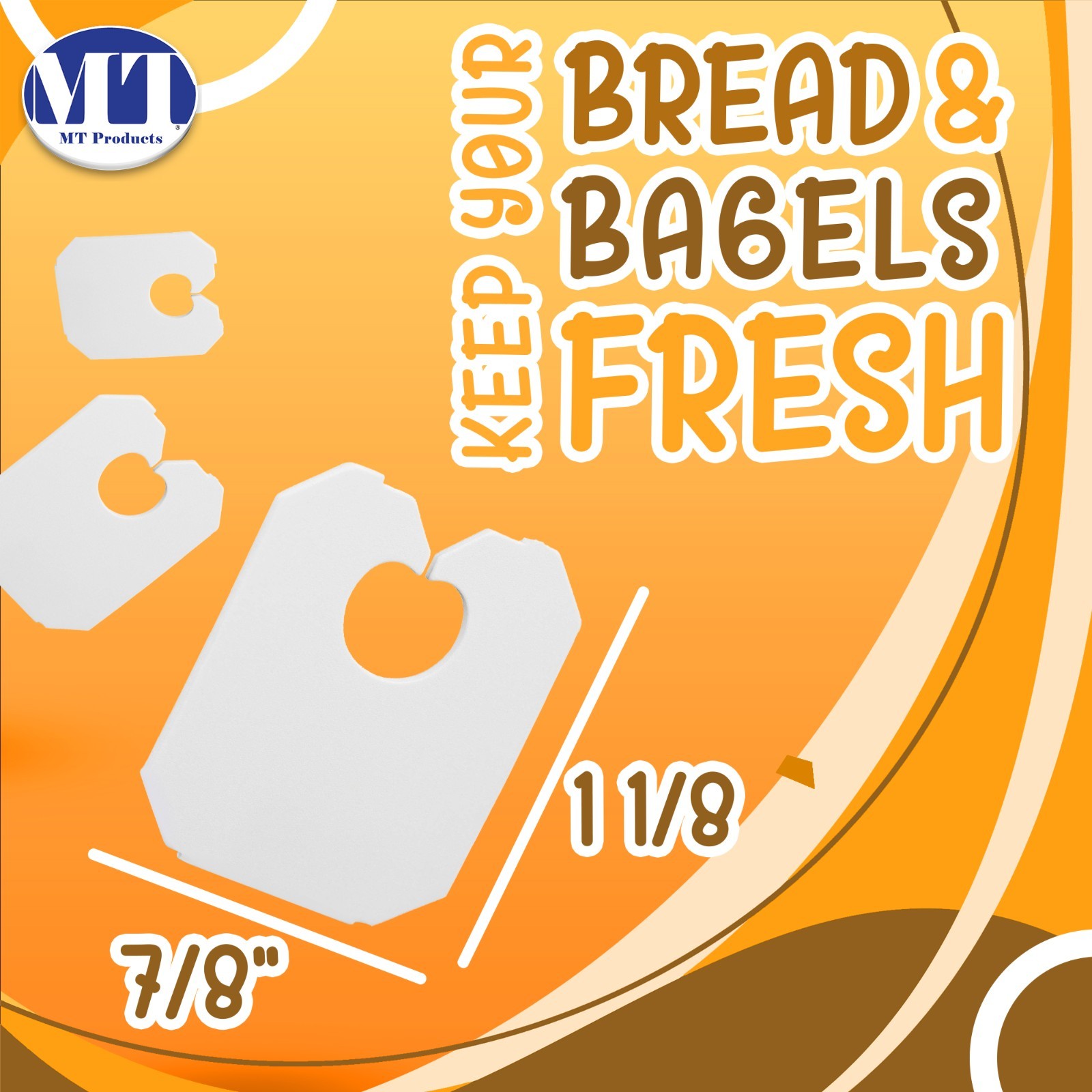 MT Products White Disposable Plastic Chip and Bread Bag Clips – Pack of 100