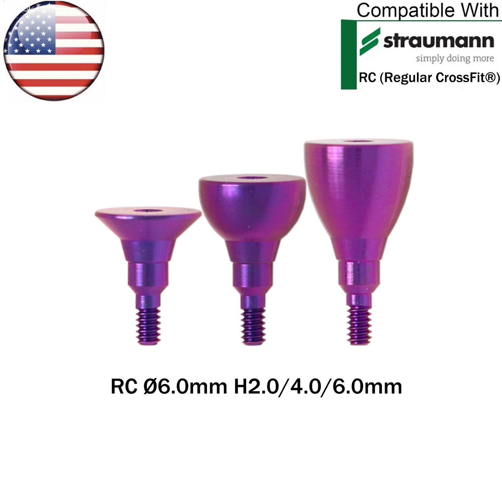 US Dental Healing Abutment NC/RC Closure Caps Compatible Straumann ITI BL/BLT