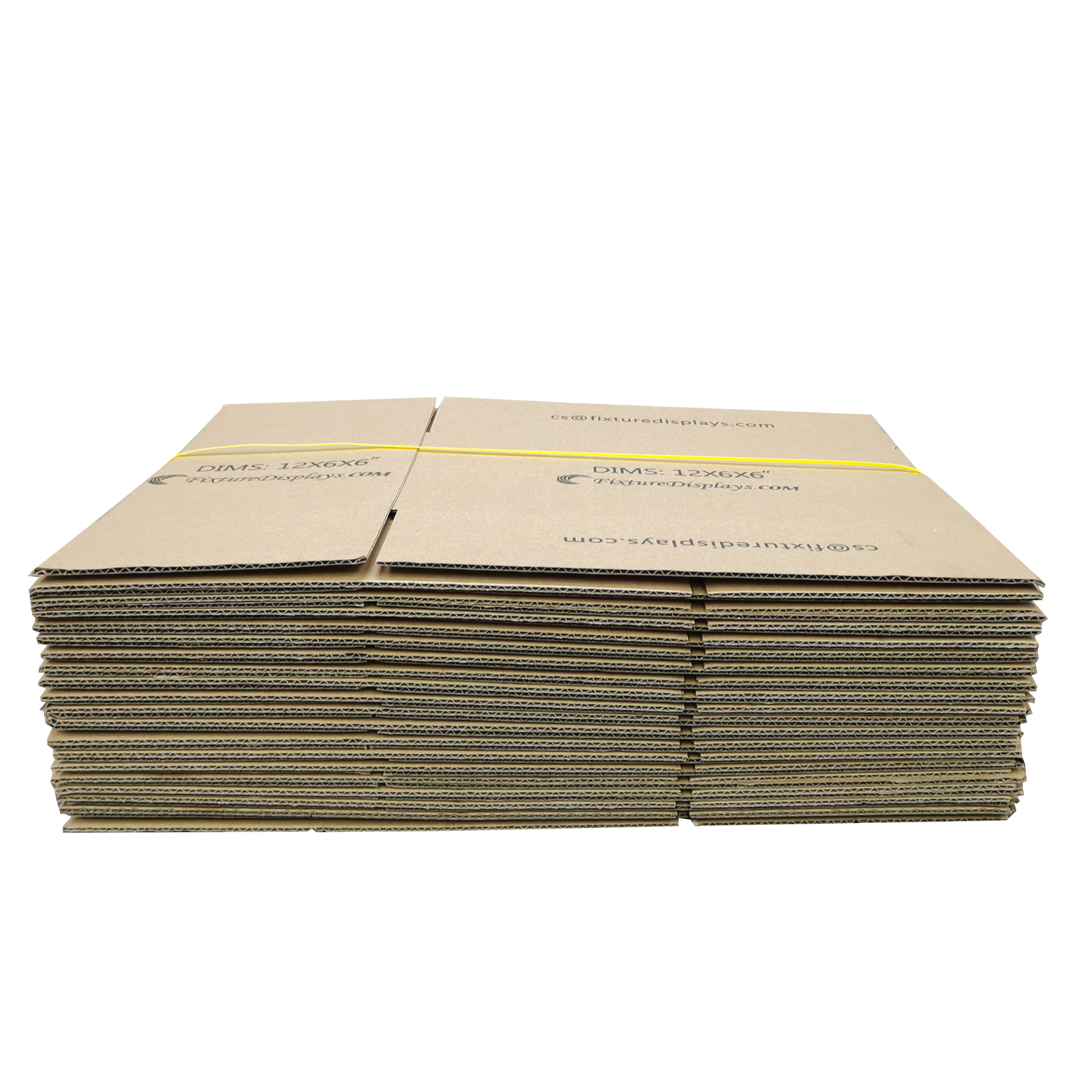 20 Pack 12X6X6″ Printed Shipping Boxes Singlewall B Flute Cardboard Box 32 ECT