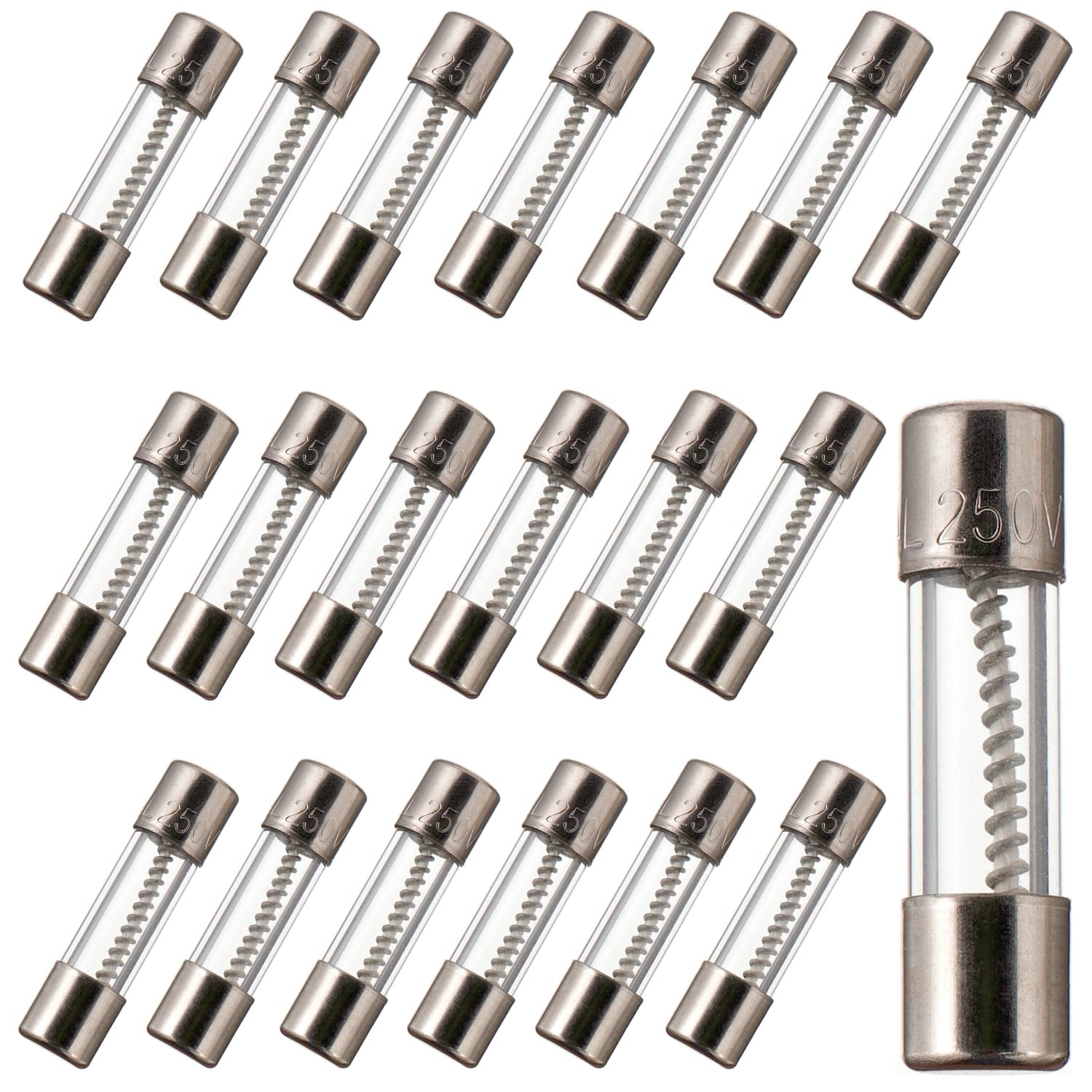 BOJACK T1.6AL250V 5X20Mm 1.6A 250V Slow Blow Fuses 1.6 Amp 250 Volt 0.2 X 0.78 I