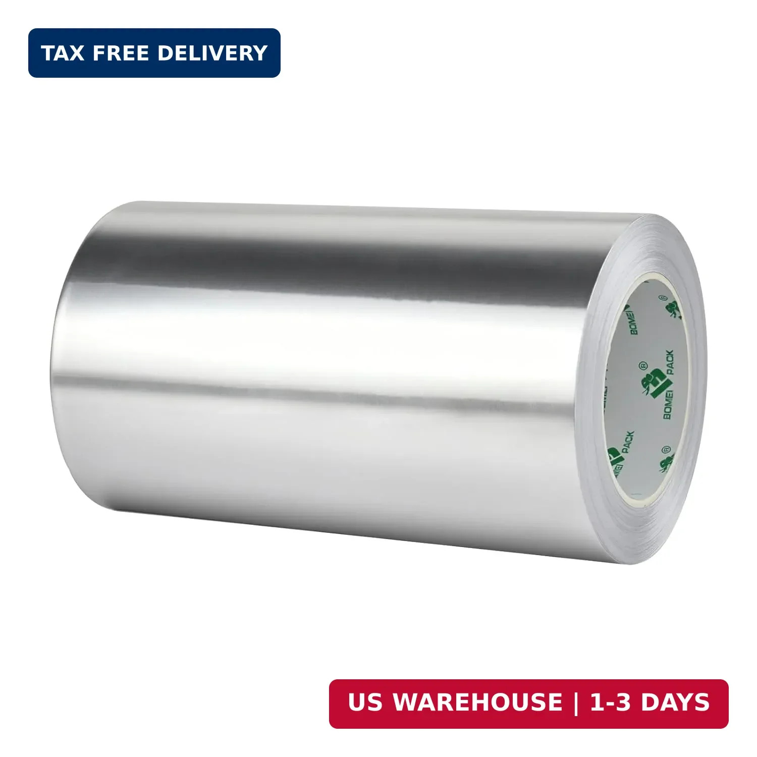 BOMEI PACK Aluminum Foil Tape, 8 Inches x 35 Yds Heavy Duty Metal Foil Tape,Perf
