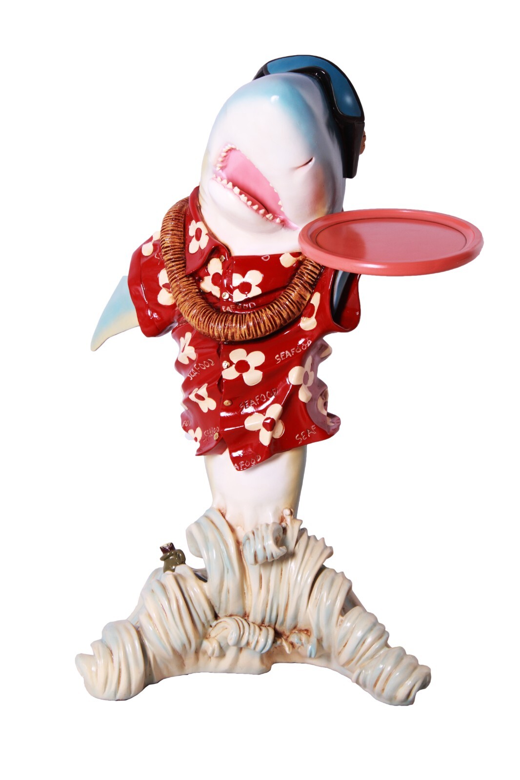 New Poolside Shark Butler 3ft Bar Indoor Outdoor Restaurant Statue Display Prop