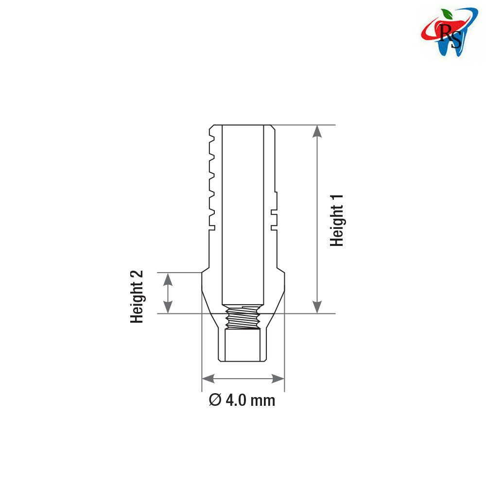 Dental Straight Shoulder Abutment Conical Connection NP Narrow Platform 5pcs