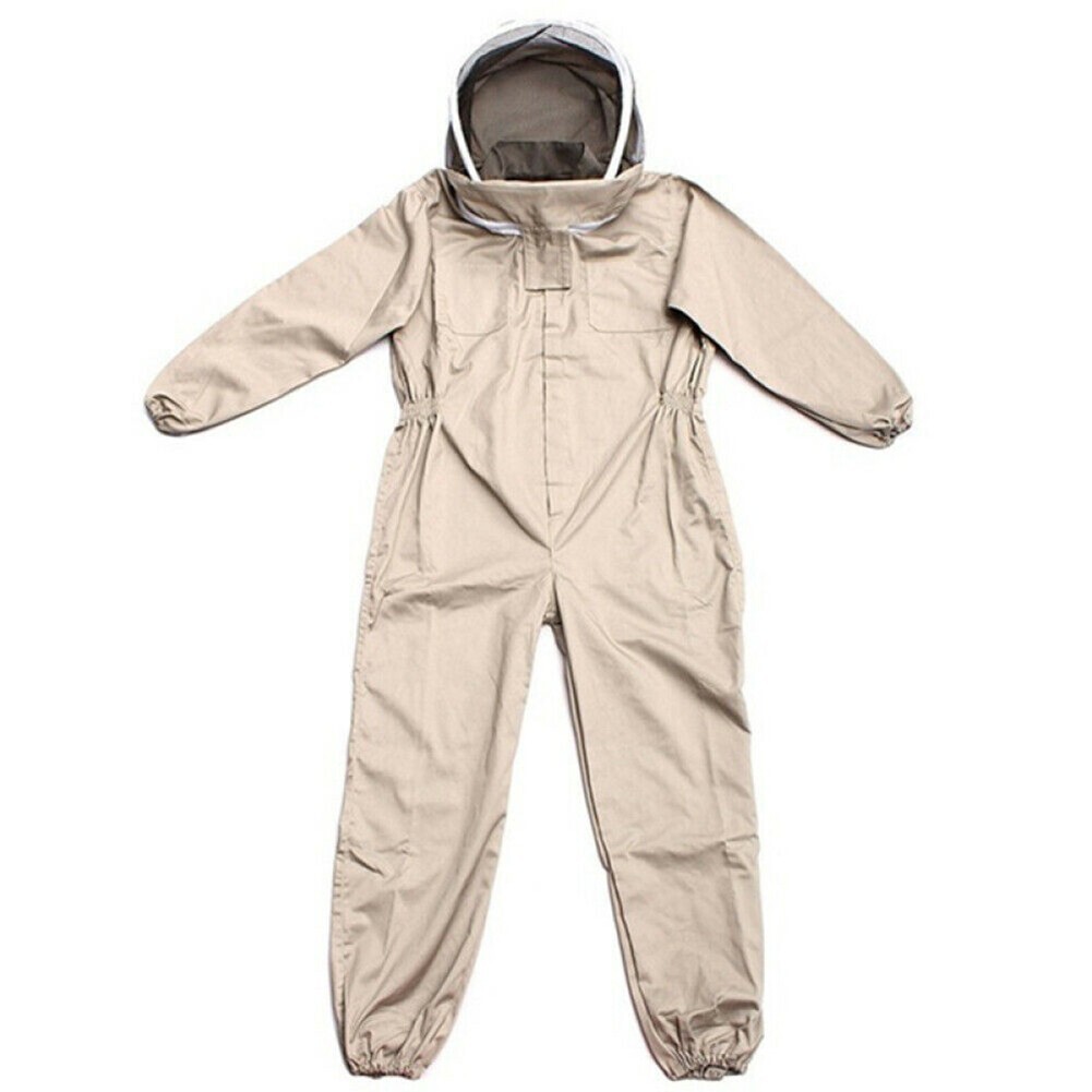 XXL-Unisex Professional Cotton Full Body Beekeeping Bee Keeping Suit W/Veil-Hood
