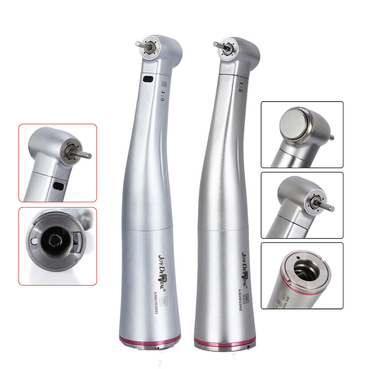 Dental 1:5 Increasing LED Contra Angle Handpiece Spray Ceramic Bearing
