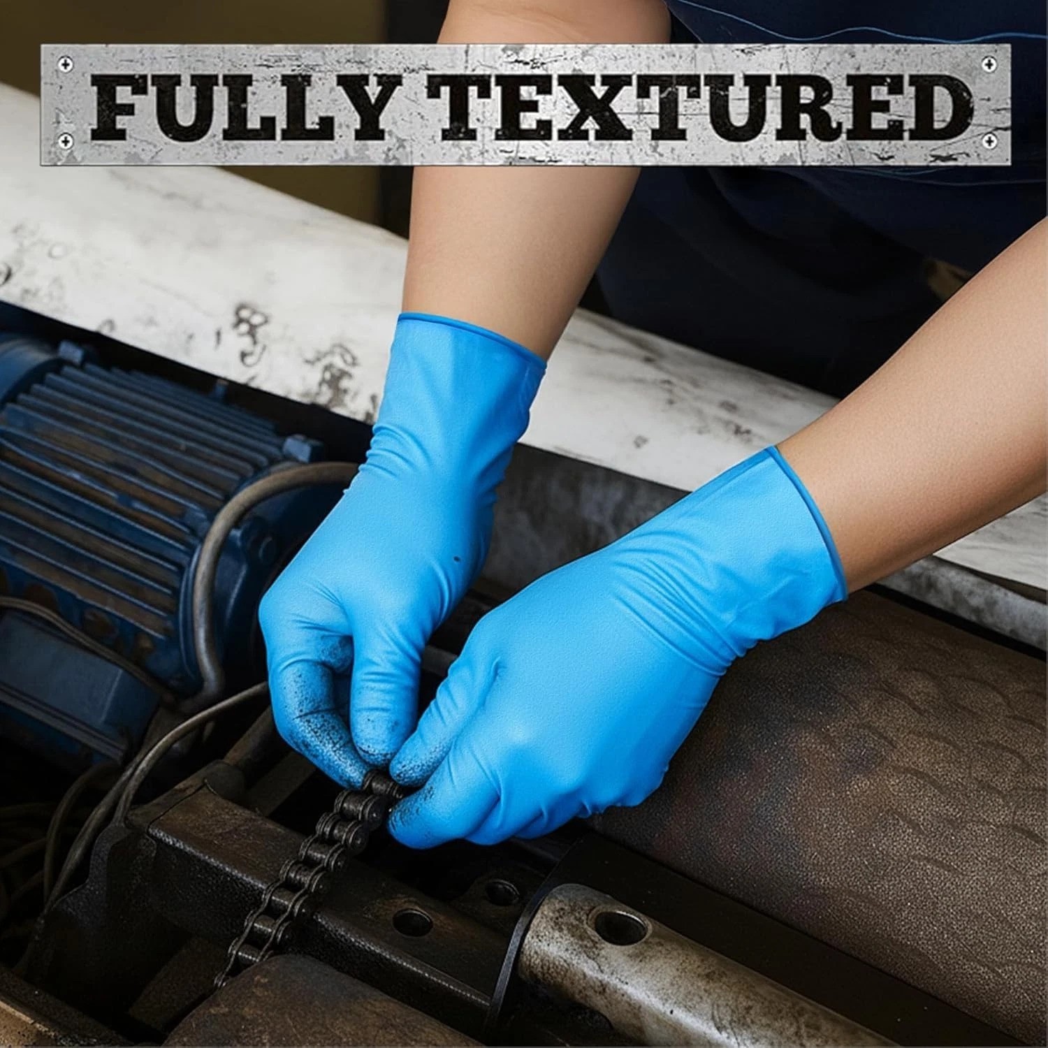 Ambidextrous 6-Mil Blue Nitrile Disposable Gloves XL – Safe for All Environments