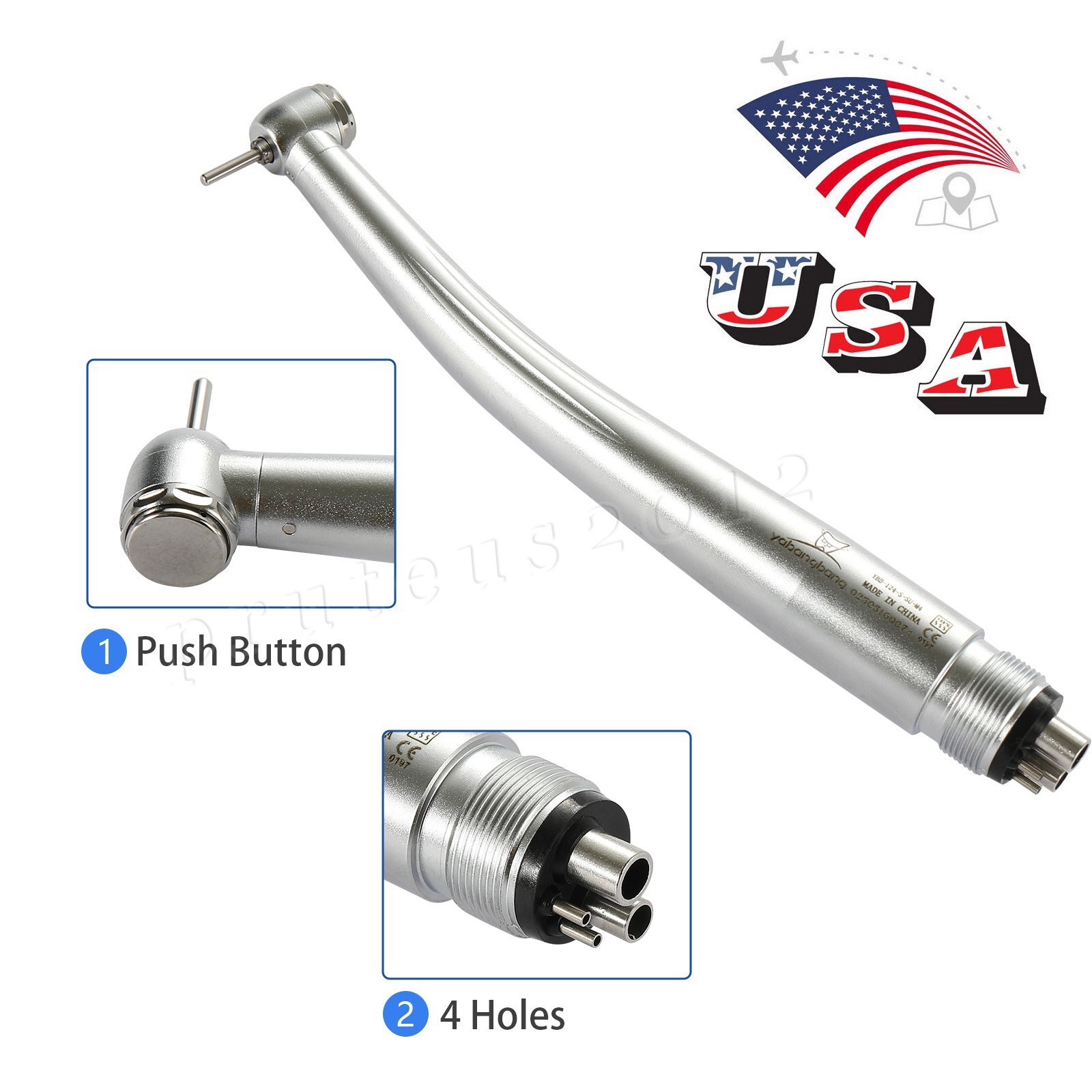 NSK Style Dental Mini Small Head High Speed Handpiece 4 Holes Paediatric Pedo