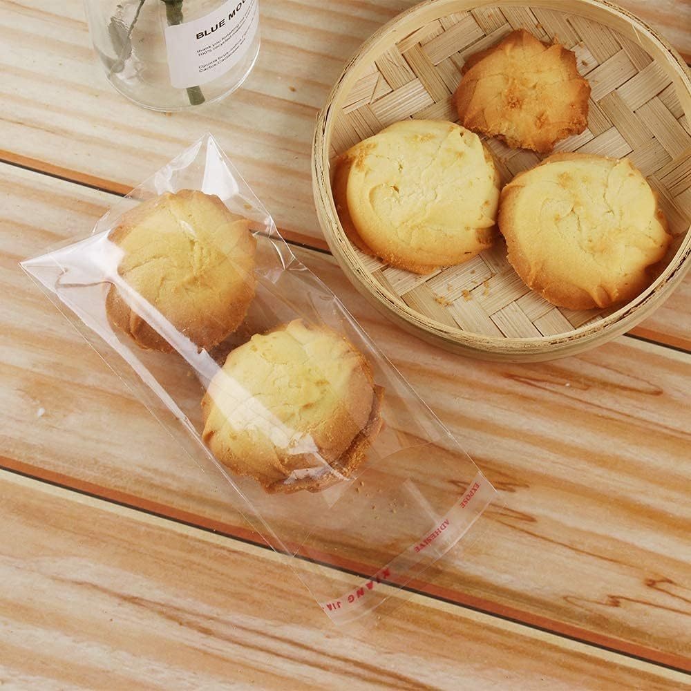 100pcs Resealable Clear Bags Plastic Opp Cello Merchandise Poly Bags Any Size