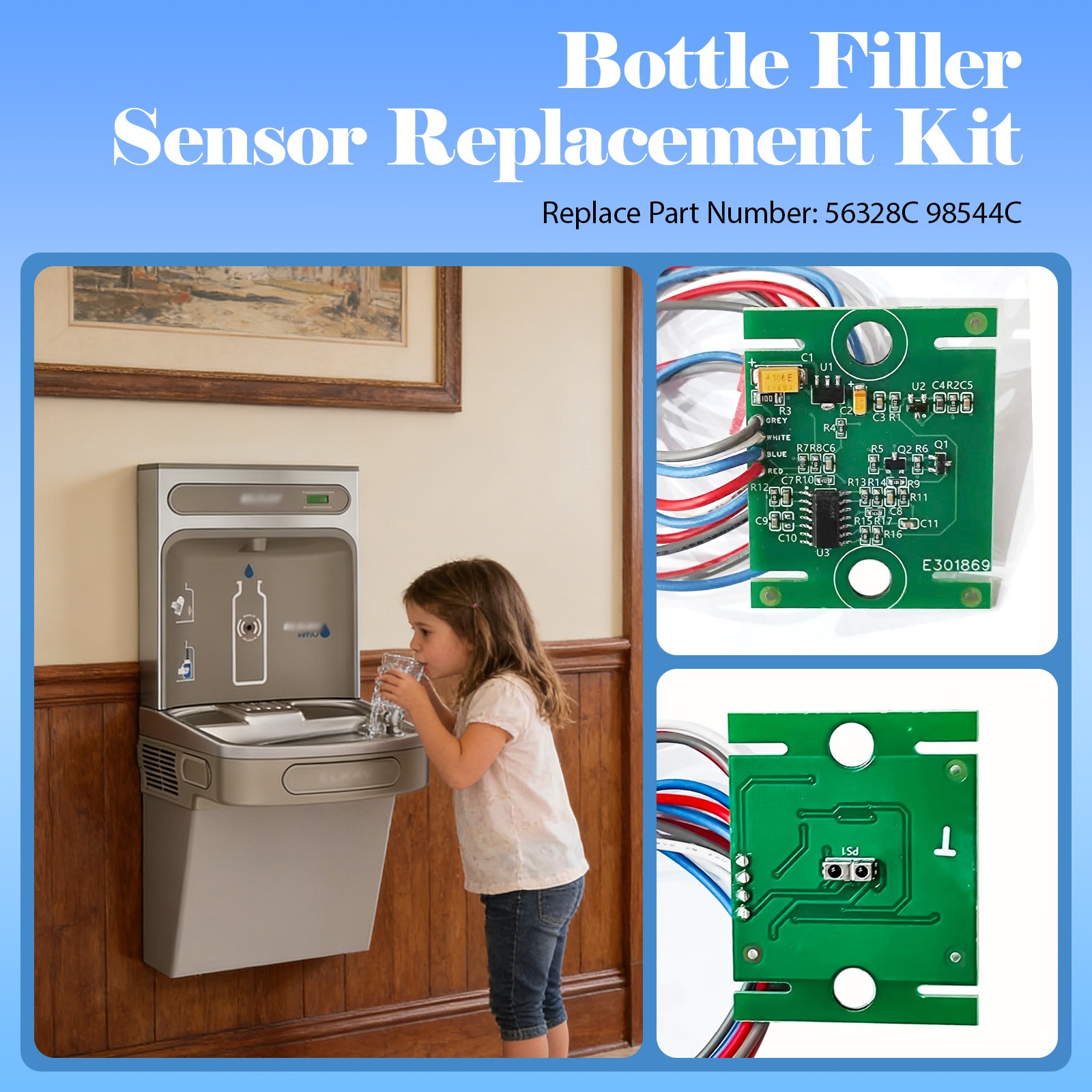 98544C Bottle Filler Sensor Replacement Kit For Elkay EZH2O & Halsey