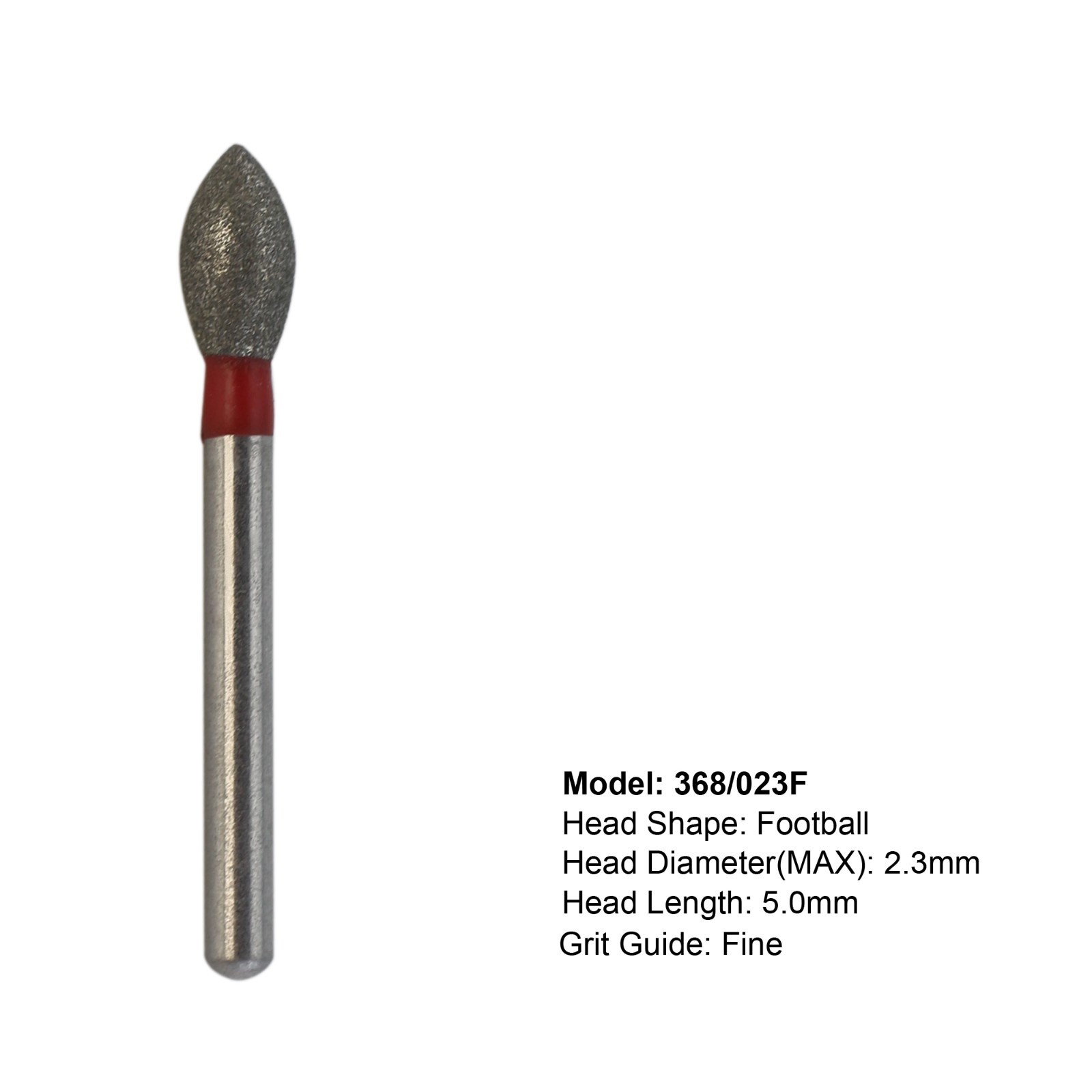 Dental Diamond Bur FG 368/023C 368/023F Egg Football High Speed Coarse Fine Grit