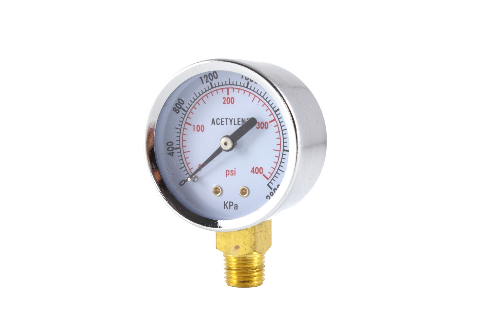 Low and High Pressure Gauges for Acetylene Regulator – 2 inches 1/4″NPT (PAIR)