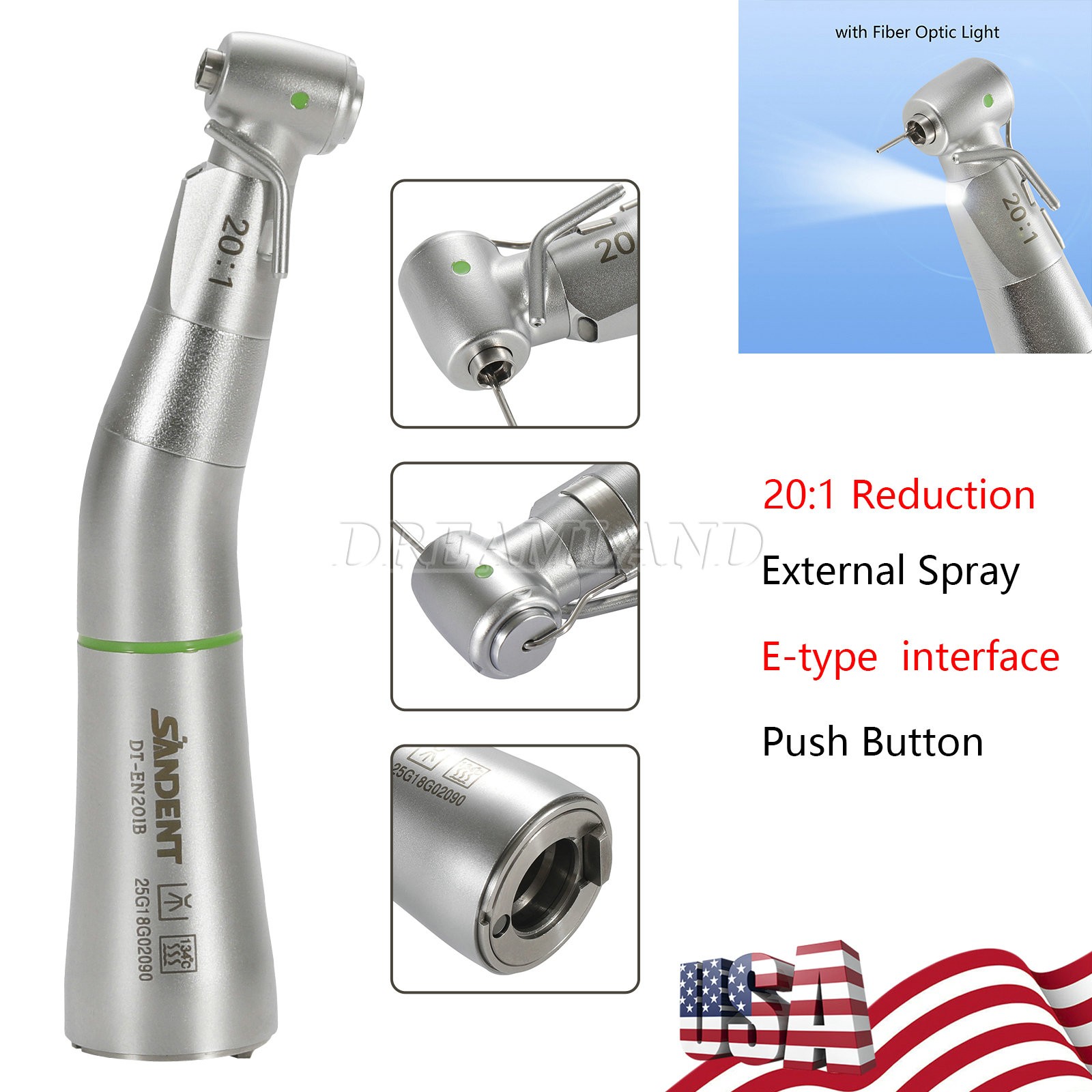 S201XL,Surgical 20:1,BRAND NEW ,1 YEAR WARRANTY, Dental Contra Angle Handpiece