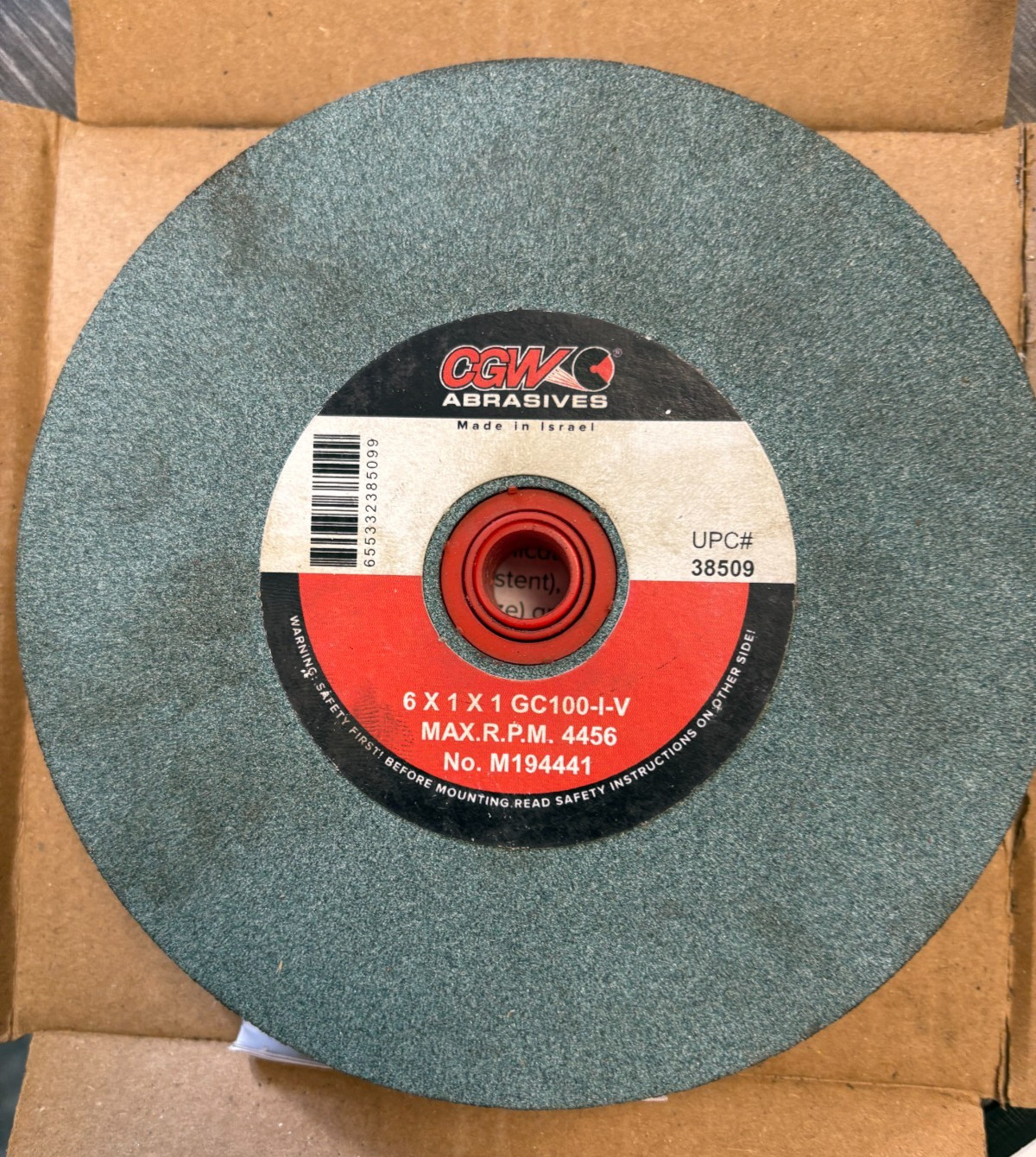 GRINDING WHEEL 6 X 1 X 1 T1 GC100IV