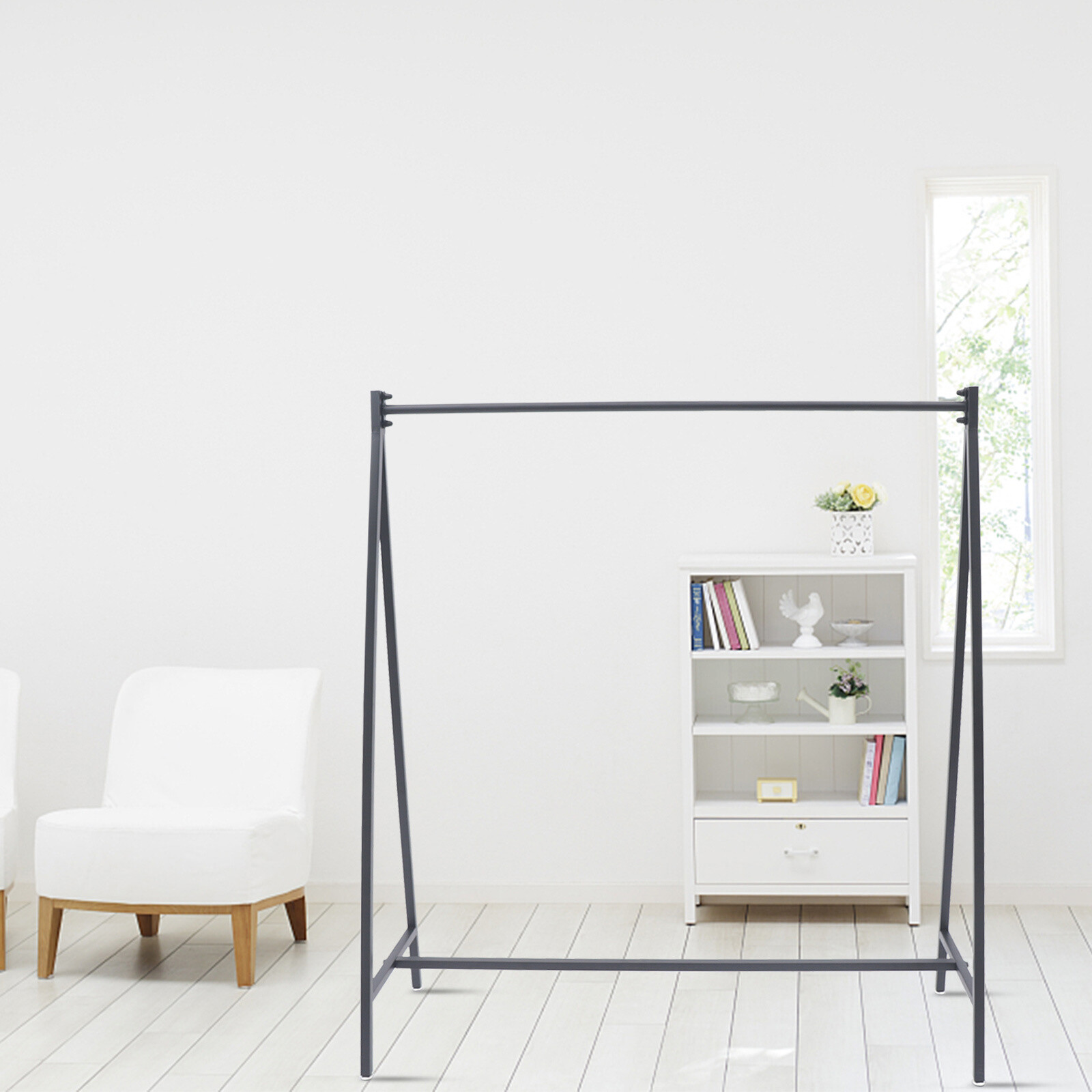 Clothes Rack Metal Garment Rack Clothes Display Stand Black For Clothing Store