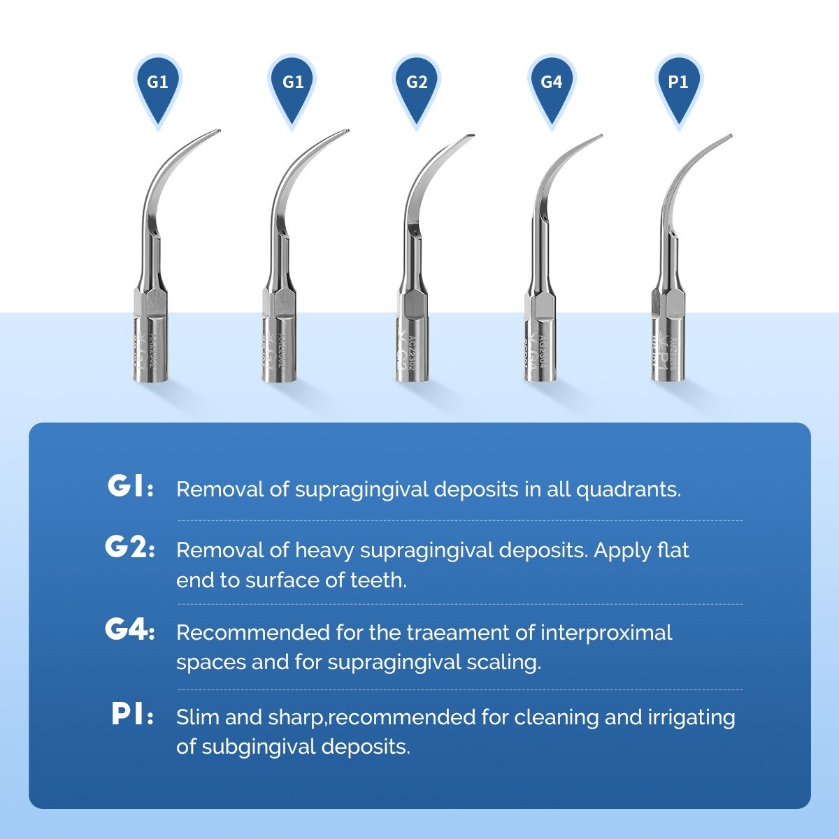 VRN-DA10 LED Dental Ultrasonic Piezo Scaler Handpiece+Detachable Handpiece+Tips