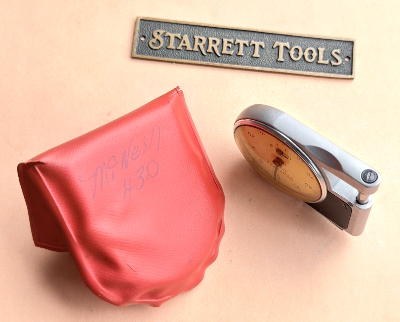 STARRETT No.1010Z Dial Indicator Pocket Gage 0-.375″ Range, 0-100 Dial Reading!