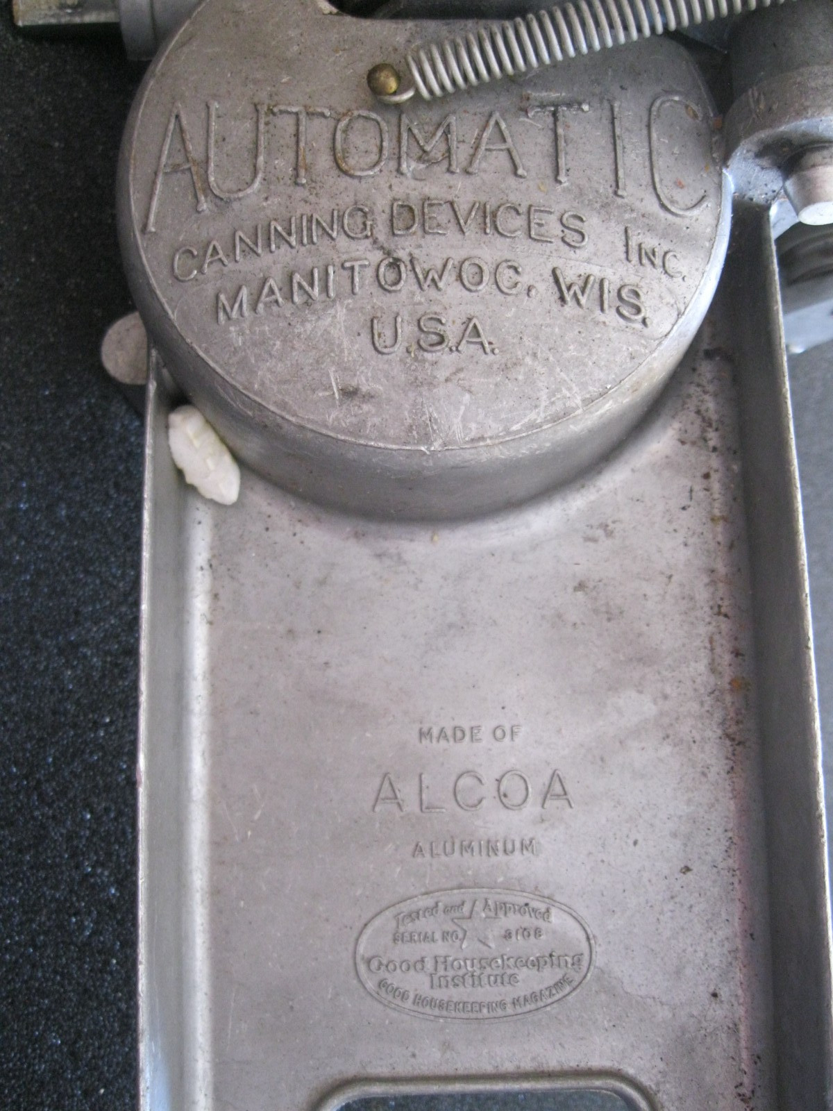 Vintage ALCOA Automatic Canning Devices Master Sealer, Manitowoc WI–FOR PARTS