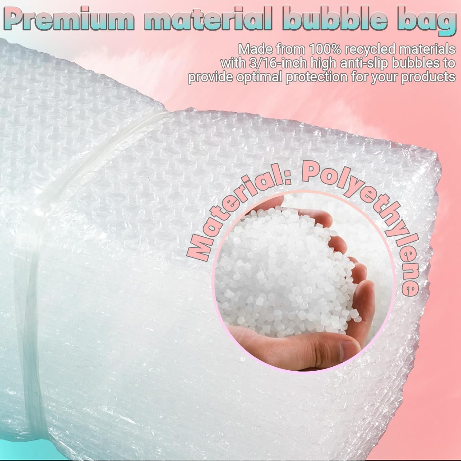 50 Pack 4×6 Clear Bubble Mailer Bags Cushion Wrap Pouches Shipping Protection