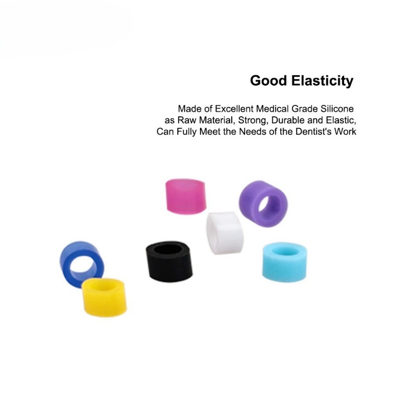 Dental Silicone Code Rings Instrument Autoclavable 135ºC Assorted Color 100 Pcs