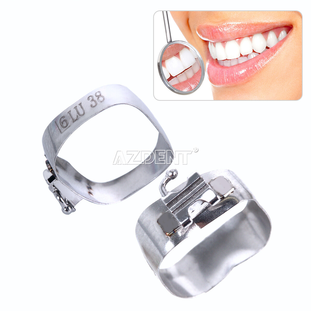 3 X Dental Ortho M series 1st Molar Bands Roth.022 Single Tube U/1 L/1 36#-40+#