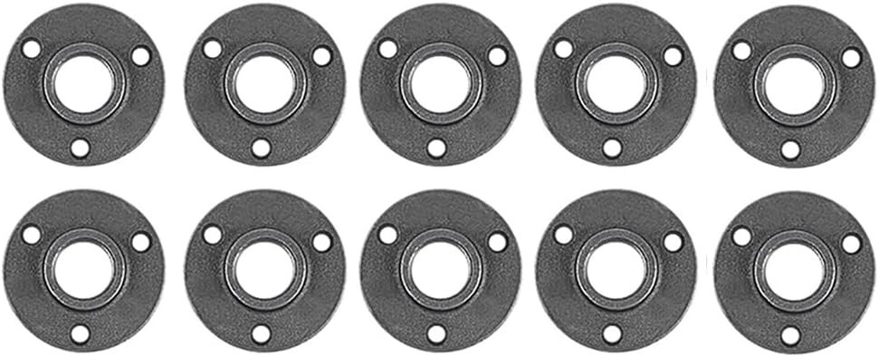 10 Pack 1/2 inches Malleable Cast Iron Pipe Flange, Industrial Pipe Flanges NEW