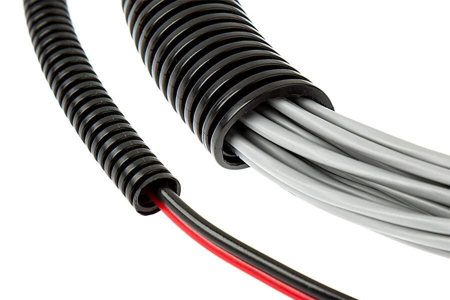 25Ft 1/2″ Marine Grade Conduit Car Home Tubing Split Wire Loom Black Sleeve tube