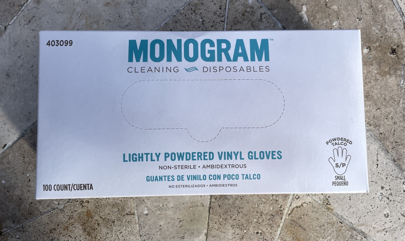 1000 Count Lightly Powdered Clear VINYL GLOVES SMALL (Full Case 10 boxes of 100)