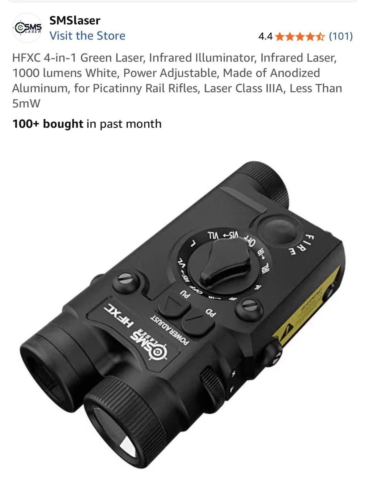 SMSLaser HFXC 4-in-1 laser aiming module