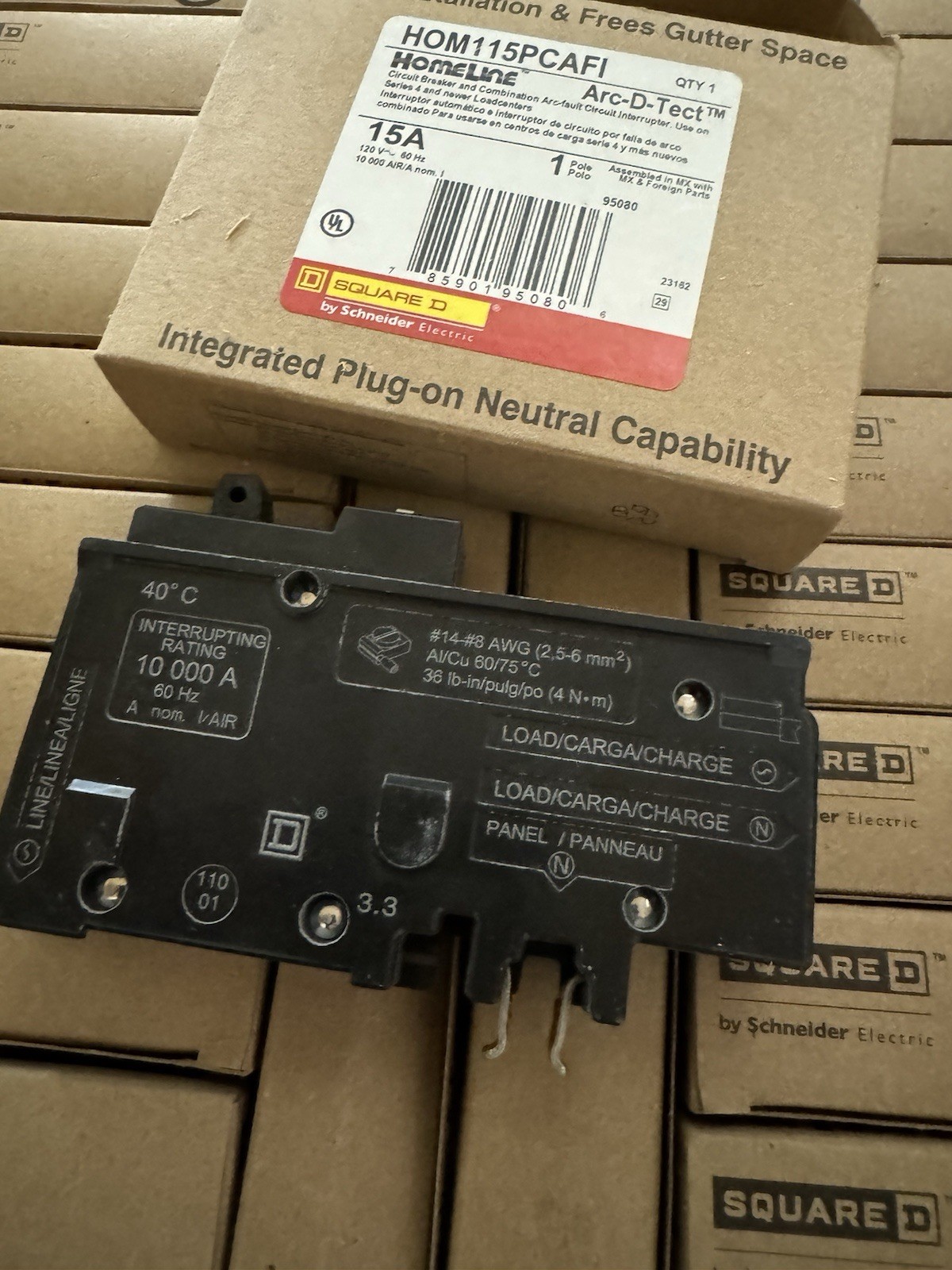 HOM115PCAFI Square D 15 Amp Combination Arc Fault New CAFI New