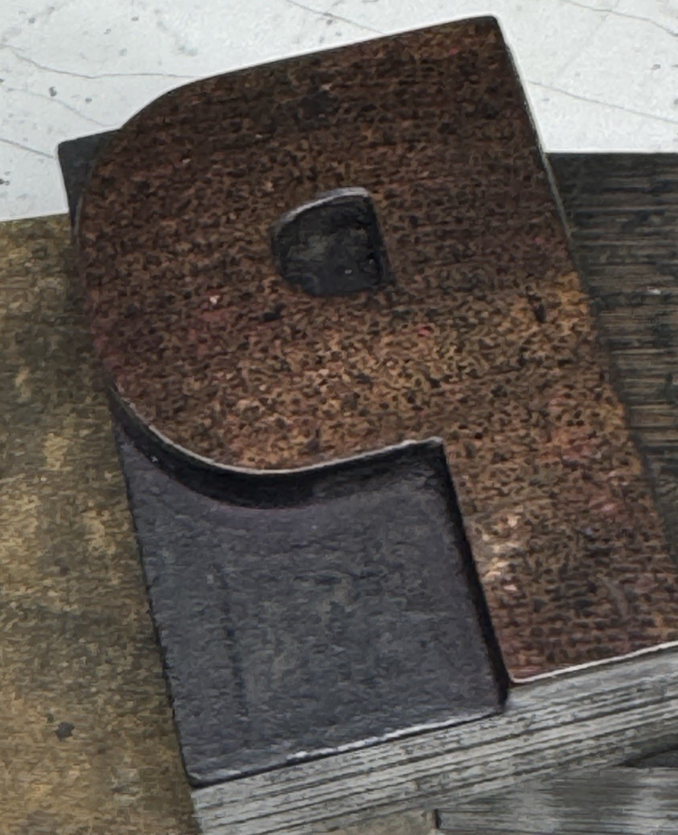Vintage Wood Letter P Letterpress Print Type 2.5″ 2-1/2″