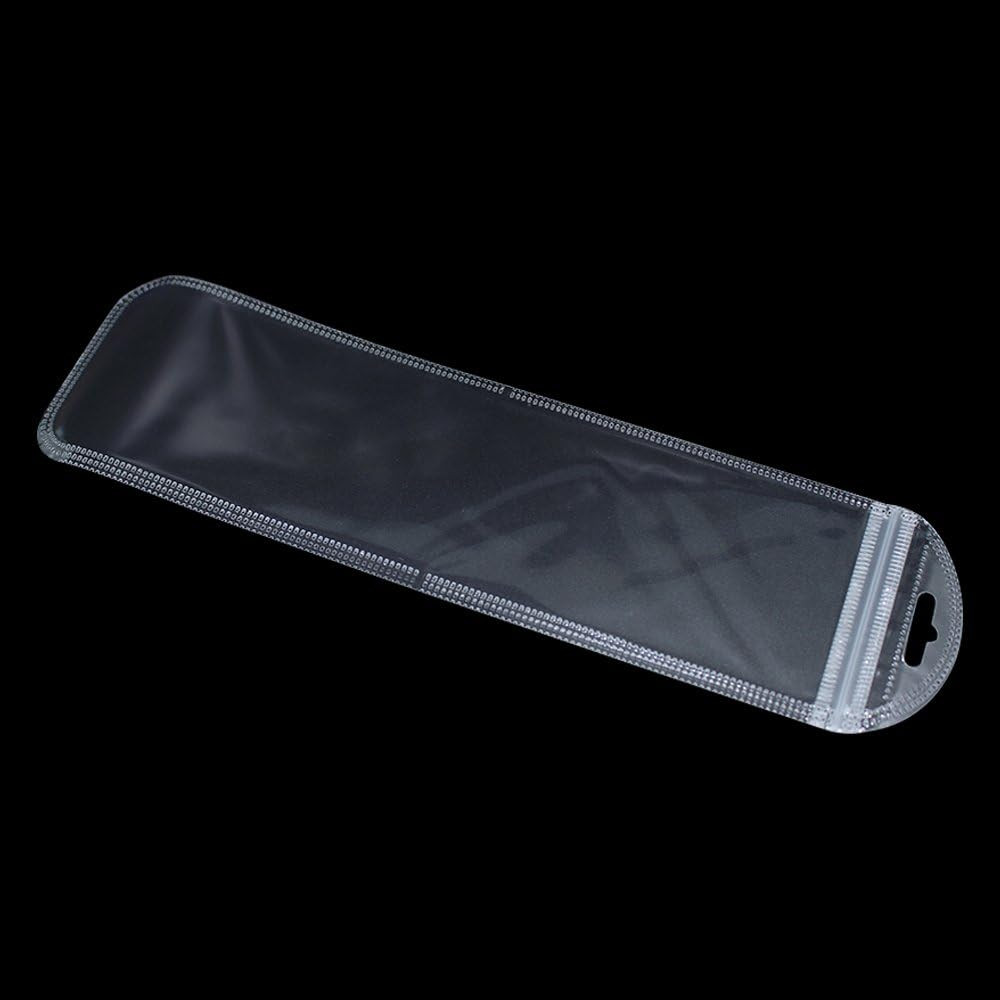 100 Pieces Self Sealing Bag with Hang Hole Resealable Zip Storage Lock Clear Pla