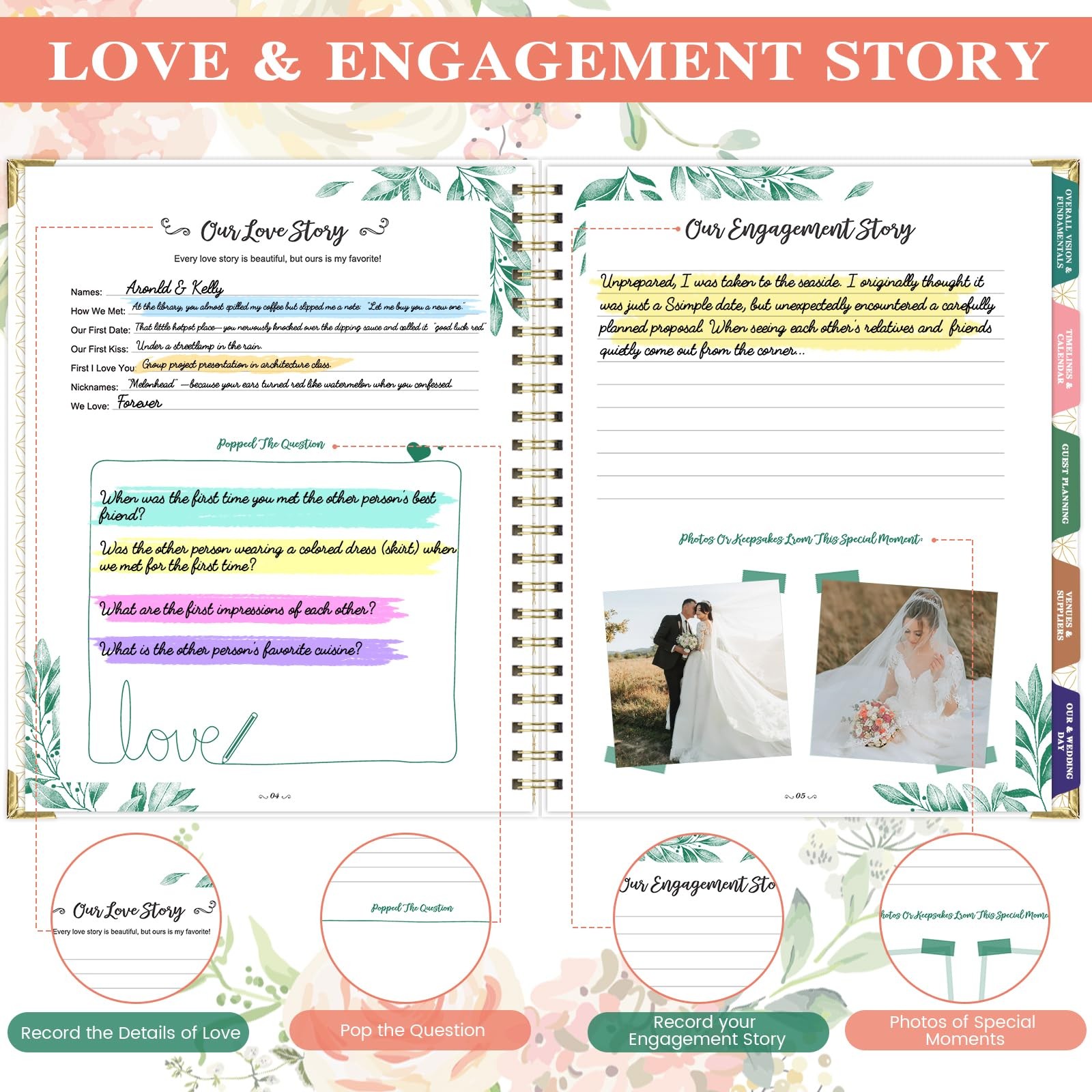 Wedding Planner Wedding Planner Book and Organizer for the Bride with 5 Tabb…