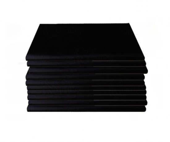 1/6 Black Plastic Shopping Bags, Grocery Bags 11x6x21 Reusable Carry Out Bags