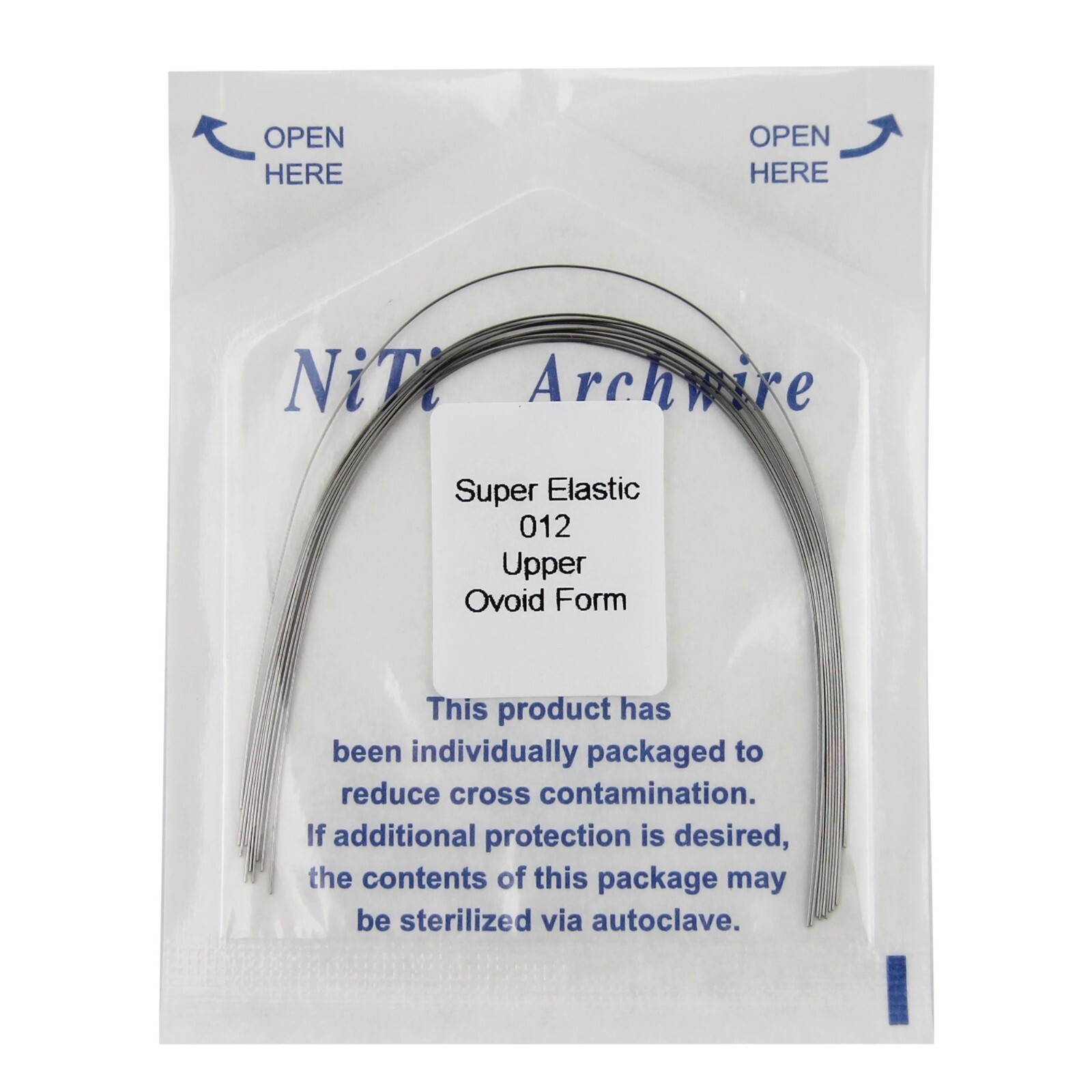 100Pcs Dental Orthodontic Arch Wire Super Elastic NiTi Round Ovoid Form 012-020