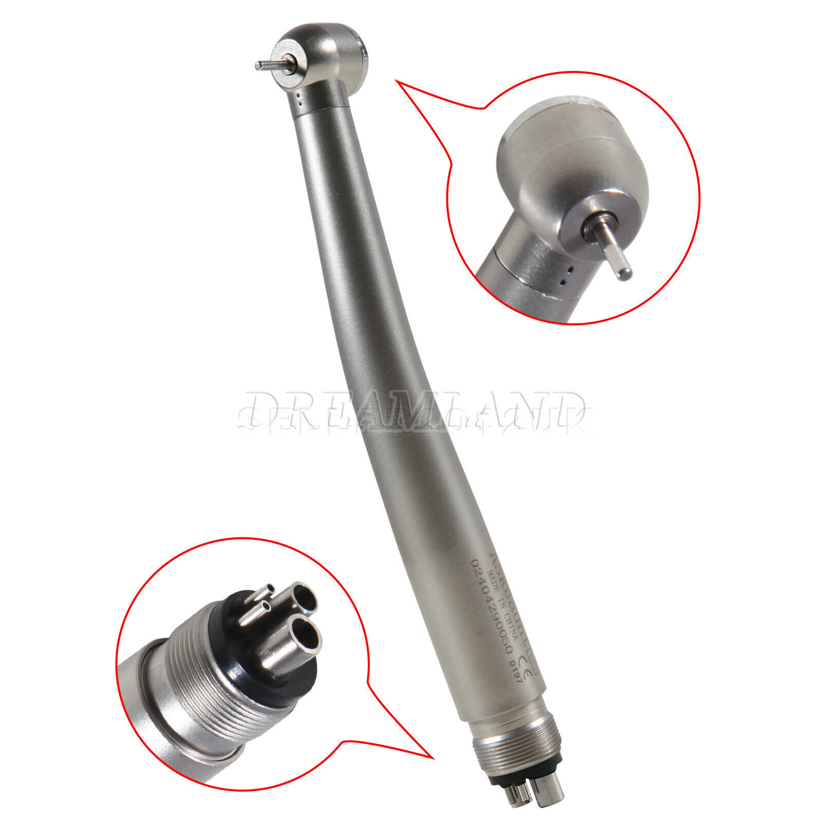 1/10pcs Dental High Speed Handpiece Big Head Push Button Single Spray 4 Holes
