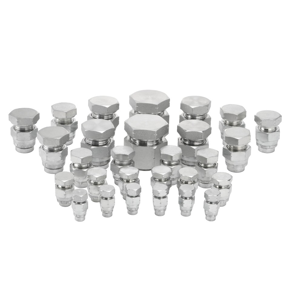 56 PCS BSPP Hydraulic Cap and Plug Kit with Precision Threading Galvanized Steel