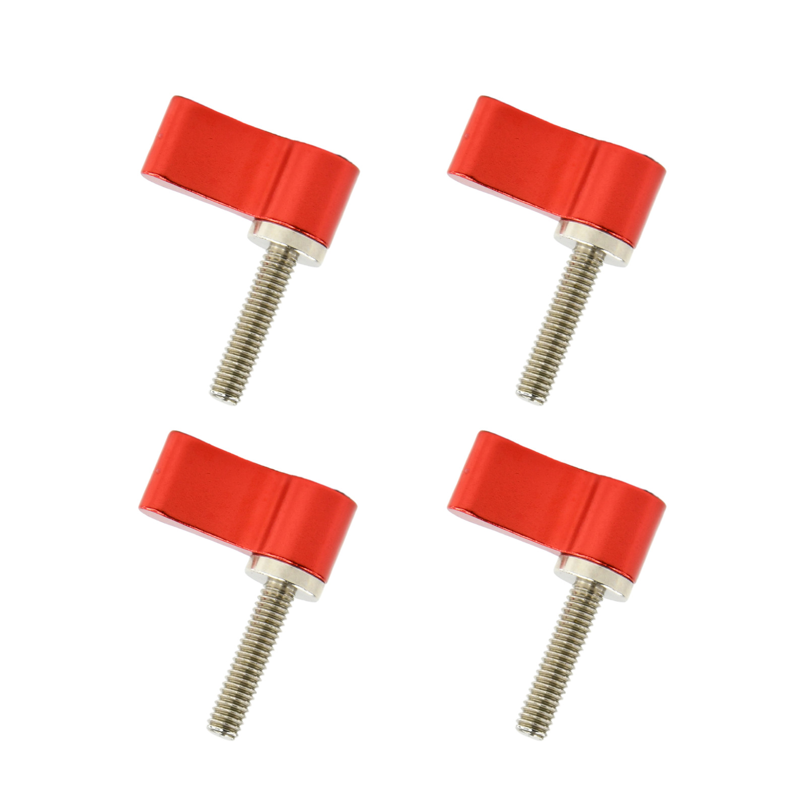Adjustable 4pcs Thumb Lever Screw, M4*17mm & M6*17mm Sizes (Red or Black)