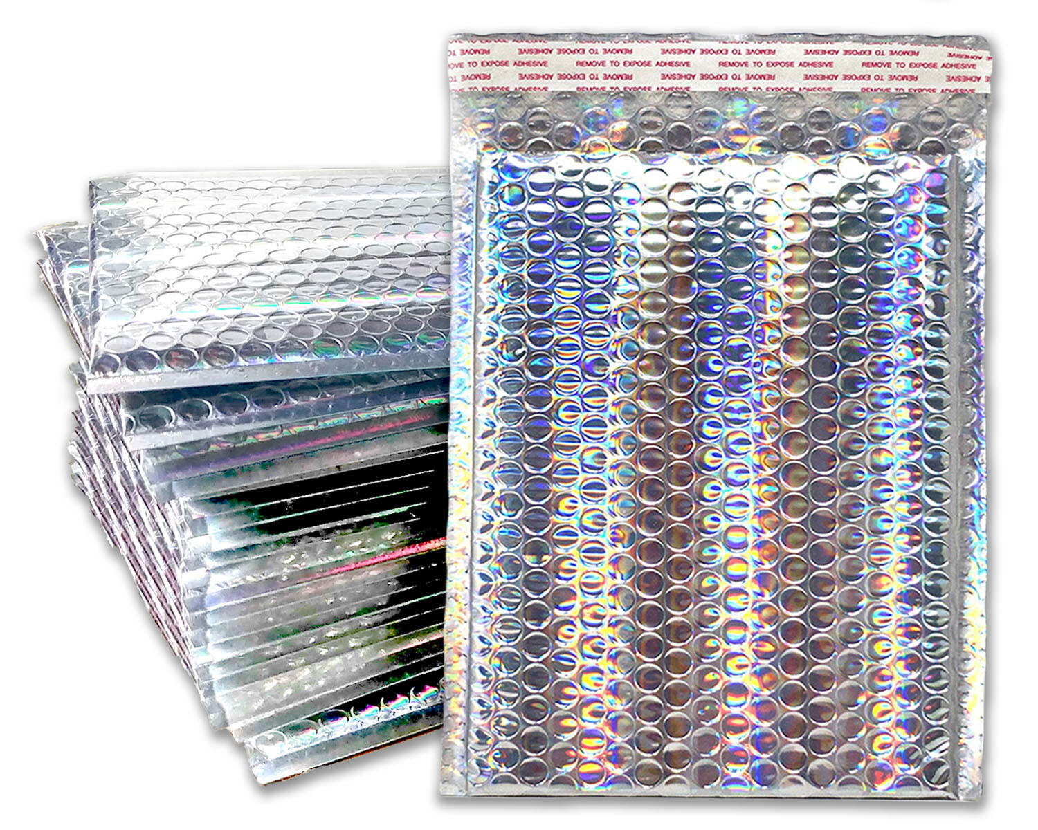 3 Sizes, 4×8, 6X10, 8X12 Assorted Combo Pack Padded Metallic Bubble Mailers Poly