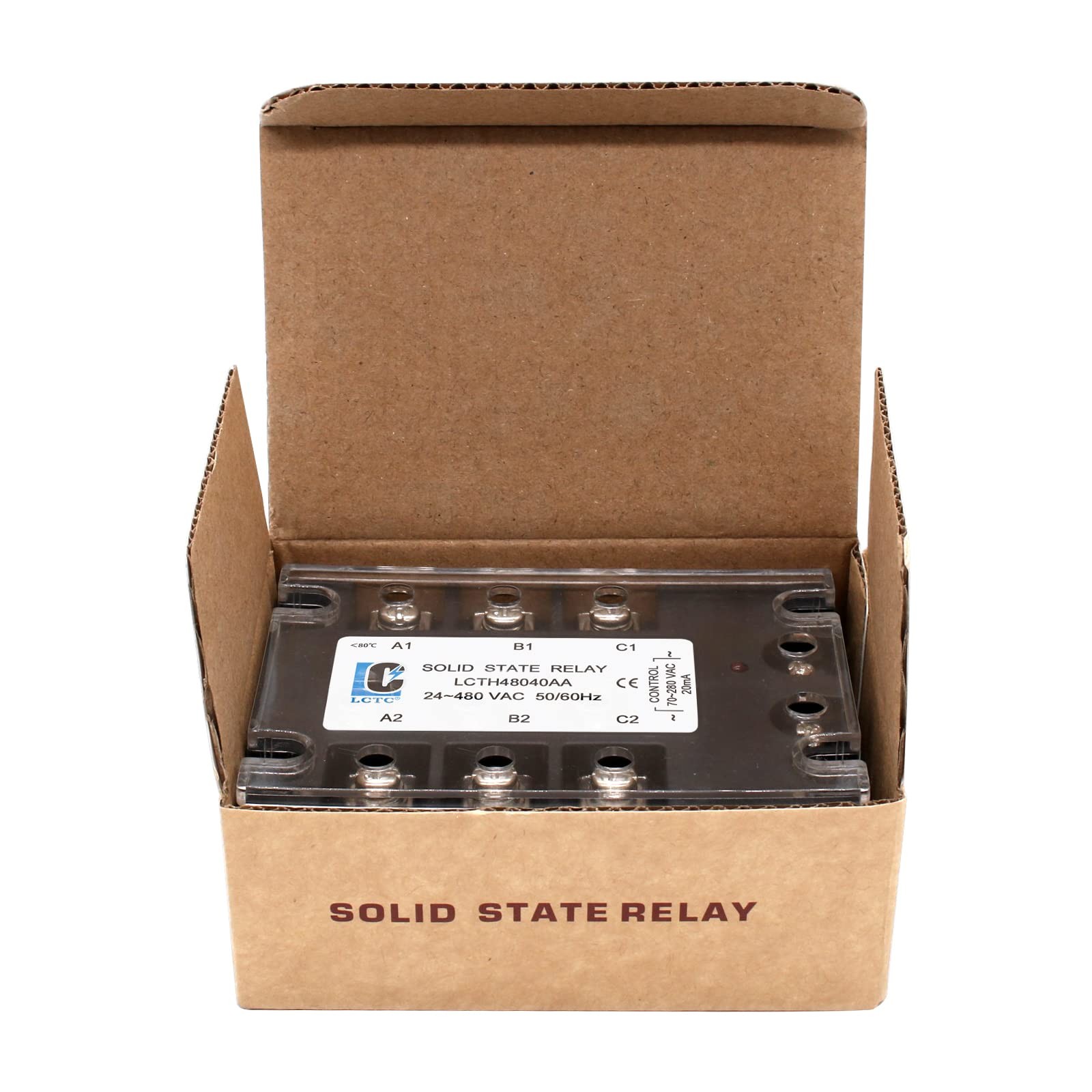 3 Phase Solid State Relay 40A AC to AC Input 70-280VAC Output 24-480VAC