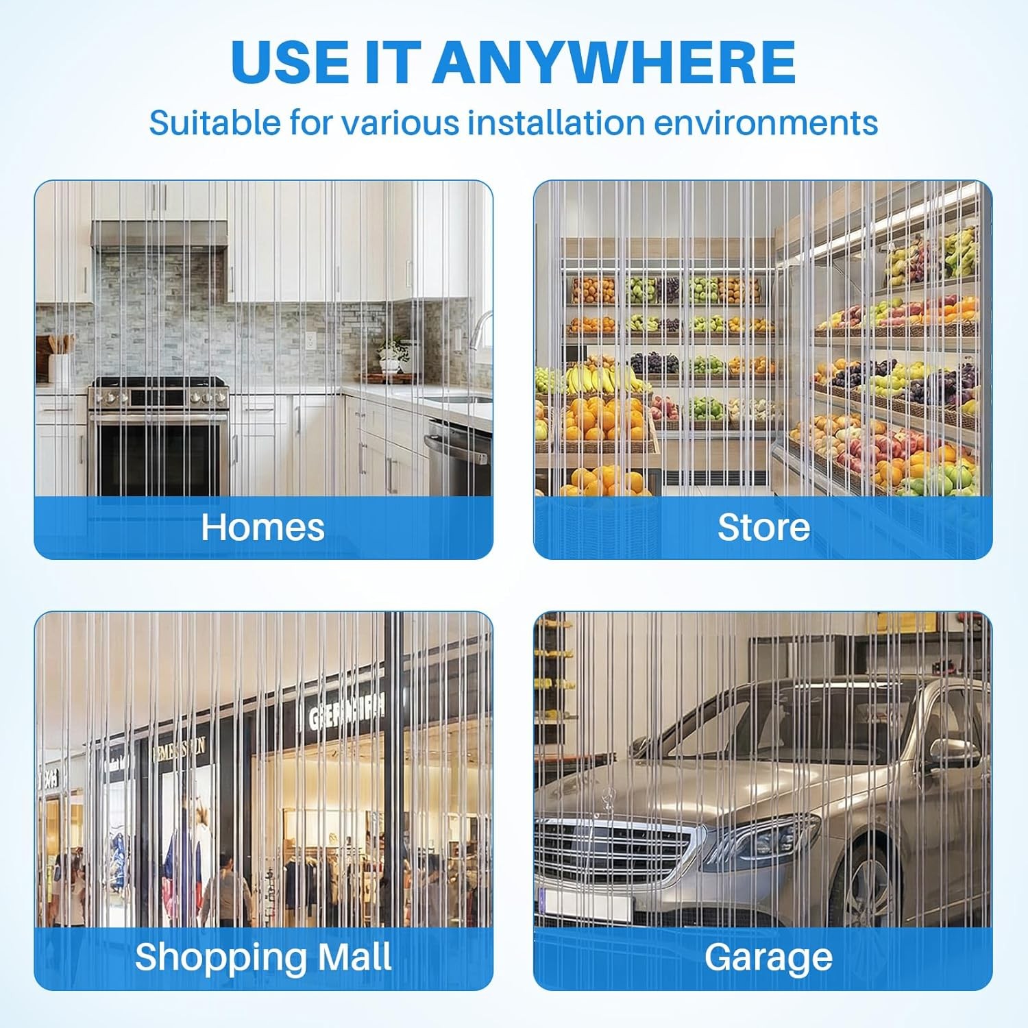 Plastic Vinyl Strip Door Curtain 7.8in Bulk Roll Clear PVC Curtain Replacement