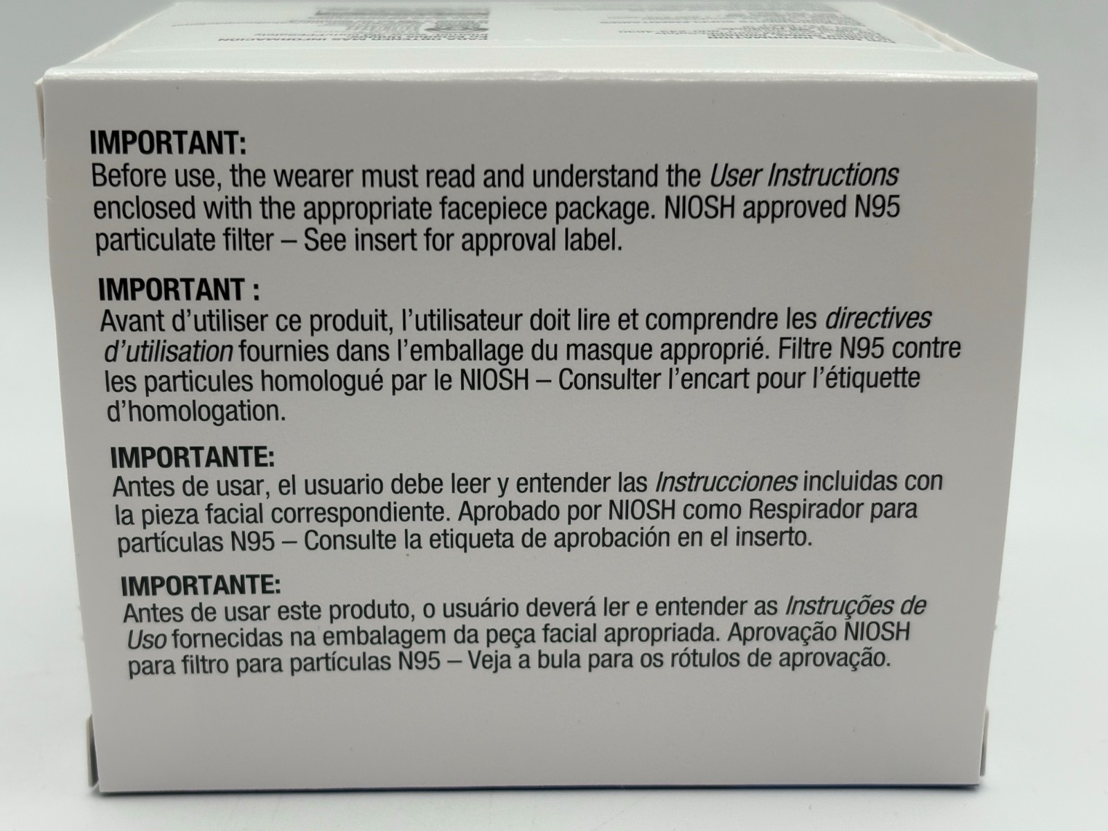 1 CASE of 3M 5N11 N95 Replacement Particulate Filter For 3M Respirator 10 Boxes