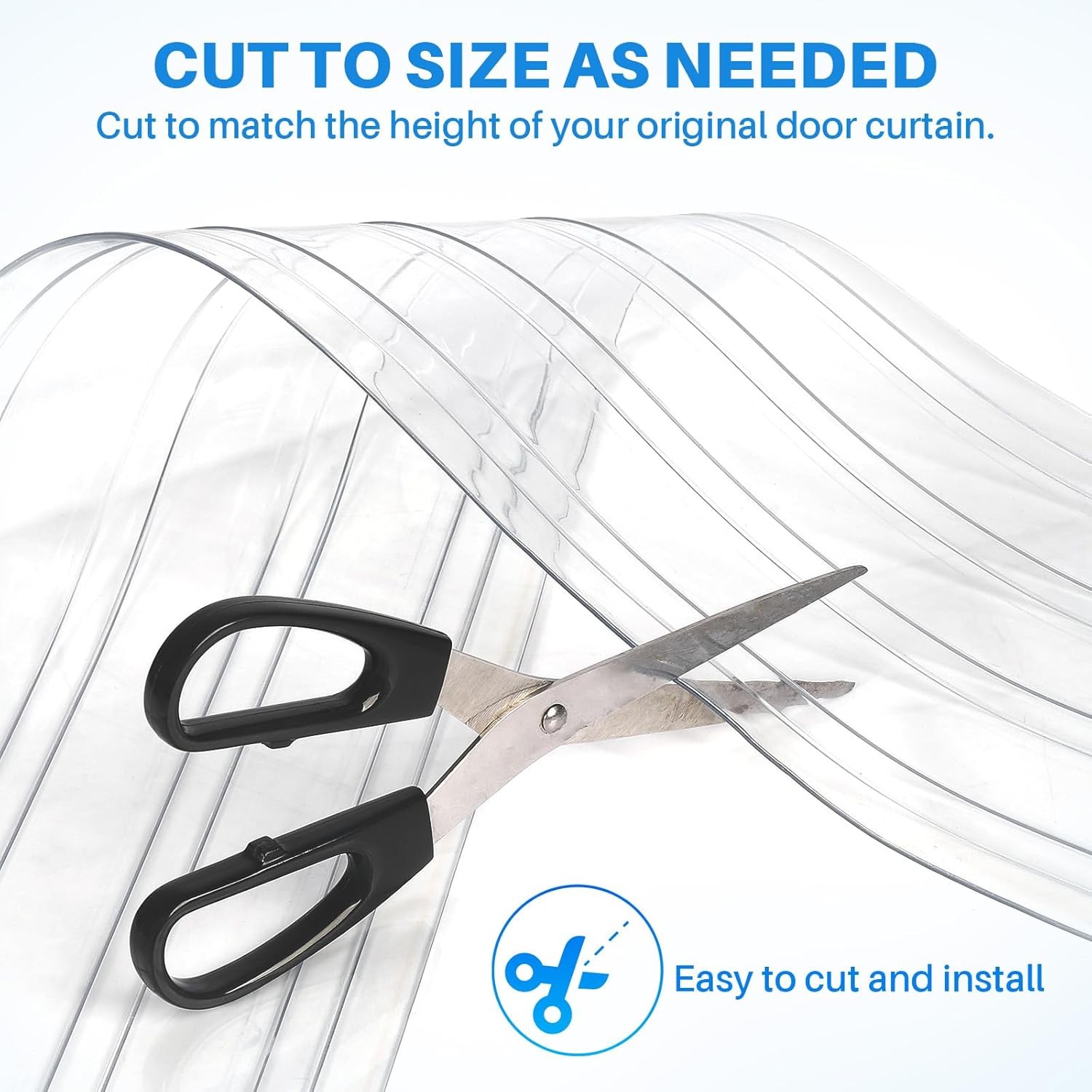 Plastic Vinyl Strip Door Curtain 7.8in Bulk Roll Clear PVC Curtain Replacement