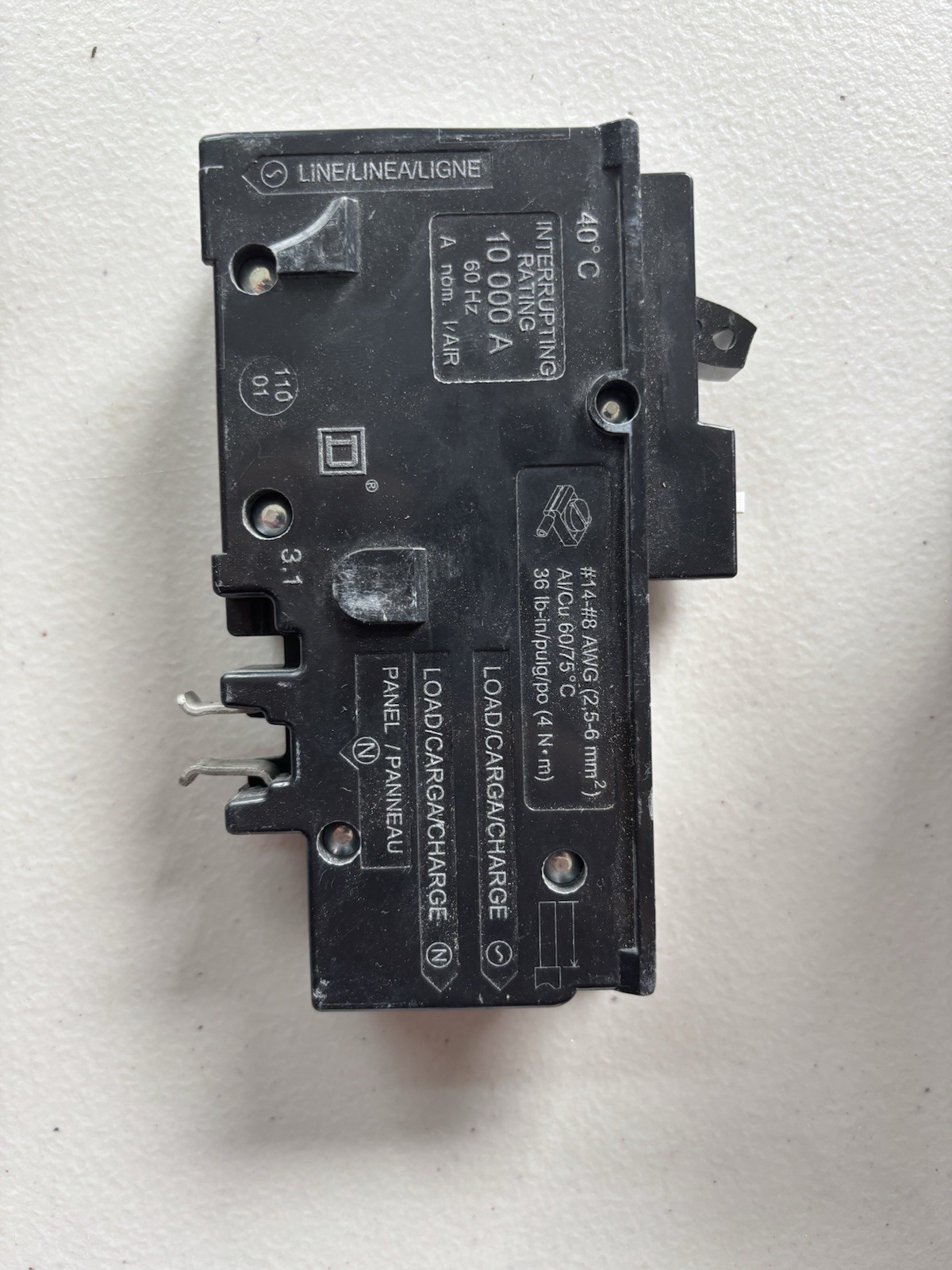 Square D HOM115PCAFI 15A Combination AFCI Circuit Breaker 1-Pole 120V Lot of 4