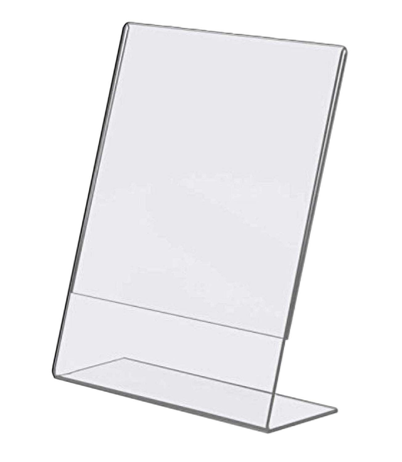 Dazzling Displays Clear Acrylic Slanted Sign Holder 8.5 x 11 – clear