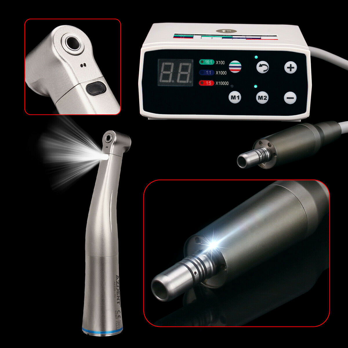 Joydental Dental Brushless LED Electric Micro Motor 1:5 /1:1 / 1:4.2 Handpiece